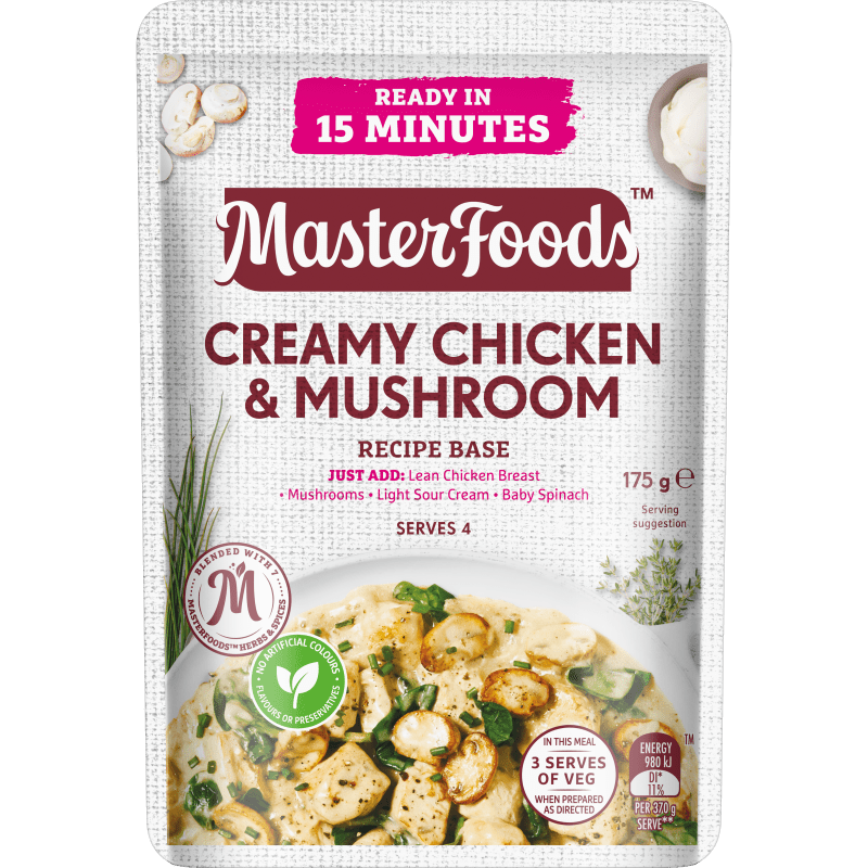Enjoy our quick and delicious Creamy Chicken and Mushroom Recipe Base