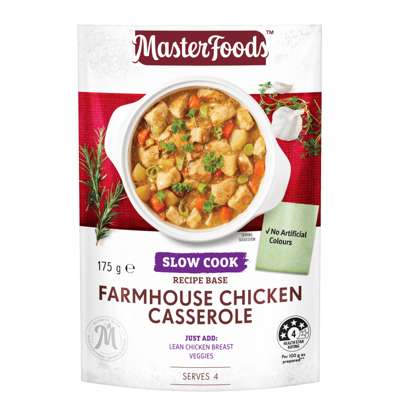 Try our slow cooked Farmhouse Chicken Casserole Recipe BaseMasterFoods