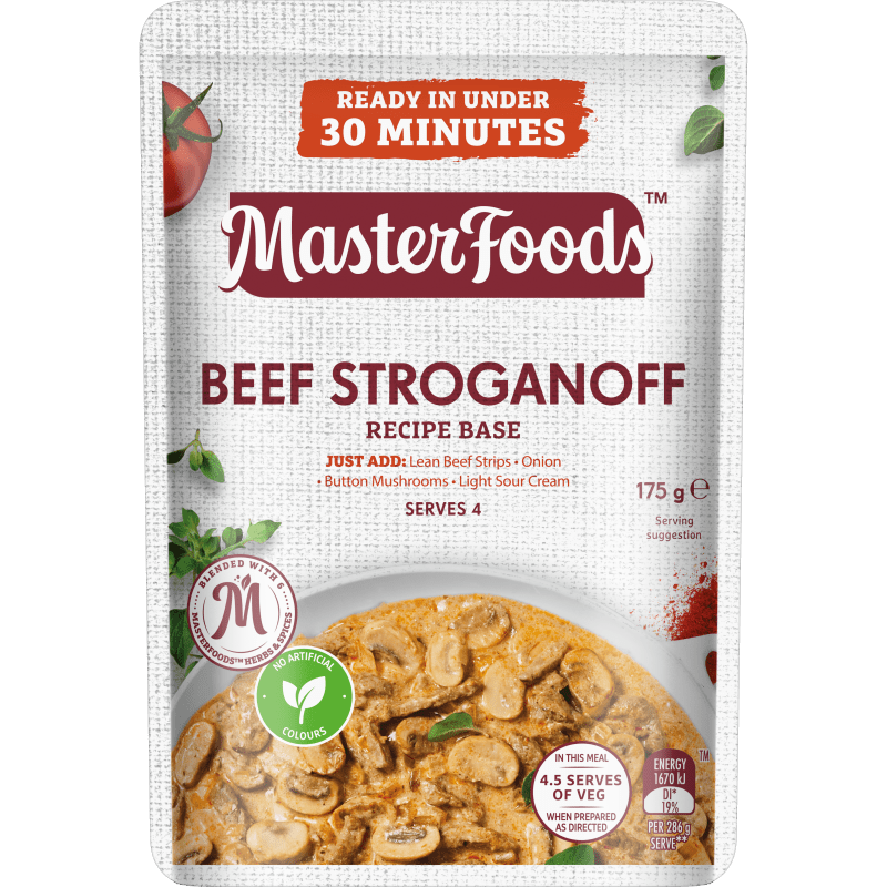 Try our slow cooked Beef Stroganoff Recipe Base MasterFoods